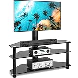 RFIVER TV Rack Glas Fernsehtisch TV Ständer für 32-70 Zoll Fernseher,...