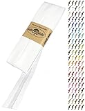 Sandras-Bastelladen Schrägband/Einfassband Baumwolle Uni gefalzt 5m x 20mm...