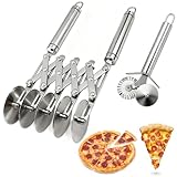 Teigschneider mit Griff, 5 Räder justierbar Kuchenteiler, Verstellbarer...