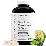 Garcinia Cambogia 5000 mg. 240 vegane Kapseln für 4-monatige Kur....
