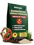 Natureflix Rasendünger mit Unkrautvernichter extra stark | 7,5kg für...