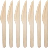 MATANA 200 Holzmesser, Holzbesteck Einweg für Picknicks, BBQ's & mehr -...