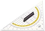 WEDO 526 Geometrie-Dreieck aus Kunststoff Hypotenuse abnehmbarem Griff, 16...