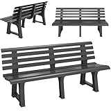Casaria® Gartenbank Sitzbank Wetterfest Kunststoff 240kg Belastbarkeit...