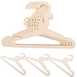 FUNNETOYU 5 Stück Kinderkleiderbügel aus Holz mit Cartoon Tierdesign...