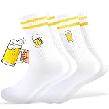 TUZELIYA Original Bier Geschenk, 2 Paar Bier Socken mit Biermuster,...