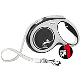 flexi® Comfort M Gurt 5 m schwarz, Roll-Leine für Hunde bis 25 kg