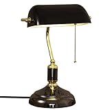 LANMOU Retro Tischlampe, Traditionelle Bankerlampe mit Zugschalter, Vintage...