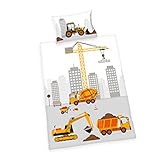 Herding Baby Best Kleinkinder-Bettwäsche-Set, Jana Baustelle Wendemotiv,...