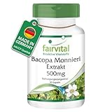 Fairvital | Bacopa Monnieri Extrakt 500mg - 90 Kapseln - Brahmi Kapseln -...