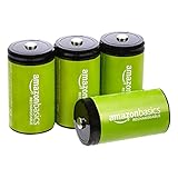 Amazon Basics – D-Zellen, wiederaufladbare Batterien, 10.000 mAh, NiMH,...