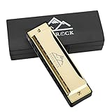 EastRock Blues Mundharmonika mit 10 Löchern, mit Harmonikabox, geeignet...