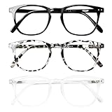 COJWIS Lesebrille 3er Pack Herren Damen Brille Runder Rahmen...