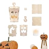 Halloween-Dekorationen, Halloween-Laterne, rustikaler Kerzenhalter,...