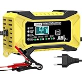 Huxibai Ladegerät für Autobatterie, 12 V, tragbar, 12 V, intelligenter...