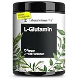 natural elements L-Glutamin Pulver – 500g – reines L-Glutamin –...