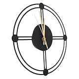 Kisangel Wanduhr Metall Vintage Silent Design Wetterfest Für Wohnzimmer...