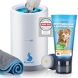 BluePet Pfotenreiniger + Pfotenbalsam für Hunde als Pfotenpflege Hund I...