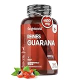 Guarana Kapseln - 4800mg reiner Guarana Extrakt - 180 Kapseln - Für...