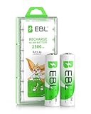 EBL AA Akku 2500mAh - wiederaufladbare AA Batterien Typ NI-MH 8 Stück,...