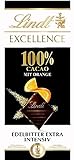 Lindt Schokolade EXCELLENCE 100 % Kakao und Orange Tafel | Extra intensiv |...