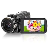 Nicamery Videokamera, Camcorder 1080P 36MP mit IR Nachtsicht 3.0 Zoll 270...