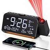 Mesqool Radiowecker mit 320° Projektor, Digitaluhr für Schlafzimmer,...