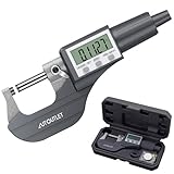 AUTOUTLET Micrometer Digitale Bügelmessschraube 0-25mm/ 0.001mm, Hohe...