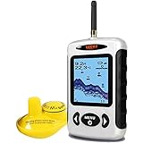 LUCKY Drahtloser Fischfinder Sonarsensor Tragbarer Sonar Fischfinder LCD...