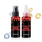 Kixolazr Halloween-Kunstblut – Halloween-Bluttropfen-Sprühflasche,...