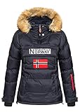 Geographical Norway Damen Parka Jacke Winterjacke Kapuze Webpelz WR617F/GN...