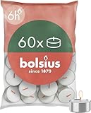 Bolsius D-light Teelichter - 60 Stück - im Beutel - Länge Brenndauer 6...