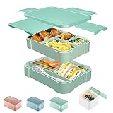 CALIYO Lunchbox Erwachsene & Kinder, 1550ML Auslaufsicher Bento...