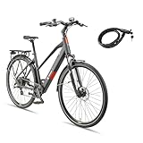 TELEFUNKEN E-Bike 28 Zoll Fahrrad für Damen | Trekking Pedelec mit 8-Gang...