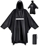 VOBUKE Regenponcho Wasserdichter Regencape mit Kapuze Taschen...