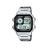 Casio Herren Quartz Armbanduhr, 36.00mm GehäusegröÃŸe mit weiÃŸ...