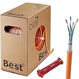 CAT.7 Netzwerkkabel 100m Verlegekabel LAN Kabel Reines Kupfer S/FTP PiMF...