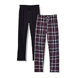 FM London (2er-Pack) Pyjama für Herren - Leichte Herren-Pyjamahose,...