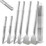 SDS Plus Meißel Set, Lytool 6 tlg. Fliesemeißel (2x Flachmeißel, 2x...