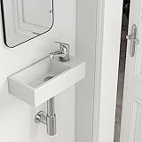 EMKE Waschbecken - Mini Hängewaschbecken für Badezimmer & Gäste-WC - 40...
