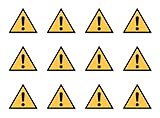 Allgemeines Warnzeichen: W001 - DIN EN ISO 7010 / ASR A1.3 - Aufkleber: 2,5...