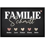 SpecialMe® Fußmatte mit Namen Familie Herzen Wohn-Accessoires Deko-Objekt...