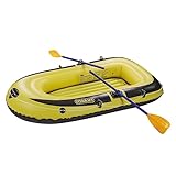 DEMA Schlauchboot Paddelboot Ruderboot Boot mit 2 Paddel + Luftpumpe für 2...