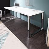 Riess Ambiente Design Laptoptisch White Desk 160x60 cm Hochglanz weiß...