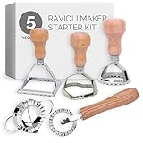 Ravioli Ausstecher Set mit Teigtaschenformer und Teigrädchen - aus...
