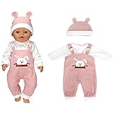 Puppenkleidung für 36-43 cm / 17 Zoll New Born Baby Puppen, Weich Outfit...