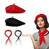 QSZHSL 4 Stück Baskenmütze, Französischen Beret Damen, Beret Damen,...