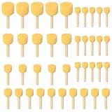 40 STK Schwammstupf Pinsel Set, Schwammpinsel, Schaumstoffpinsel,...
