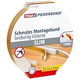 tesa Powerbond Montageband Schmal, 2 Stück - extra schmales...