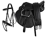 Pony Sattel-Set Komplett inkl. Sattelgurt, Steigbügelriemen und...